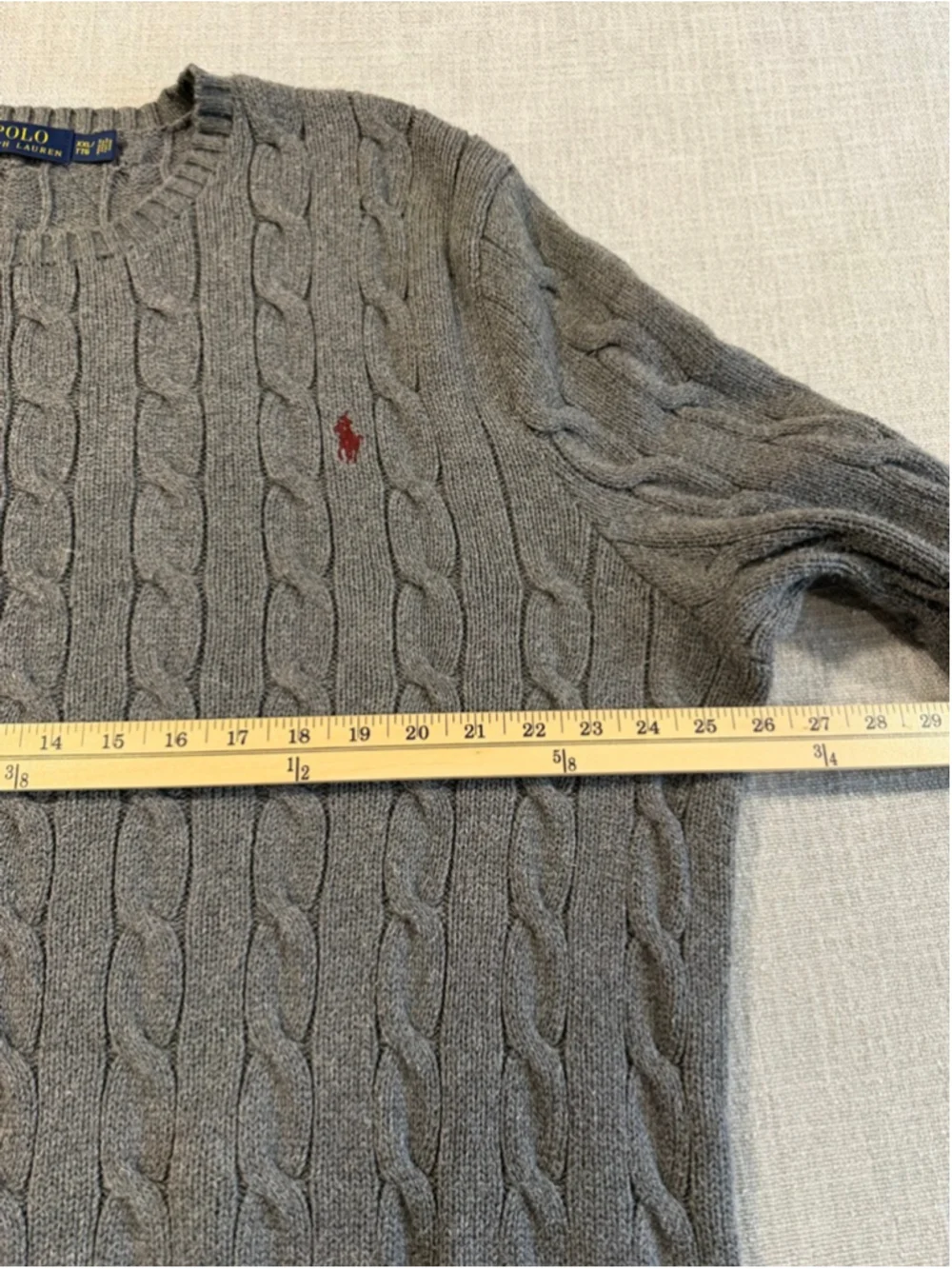 Polo Ralph Lauren mens Cable-Knit Cotton Sweater gray XXL